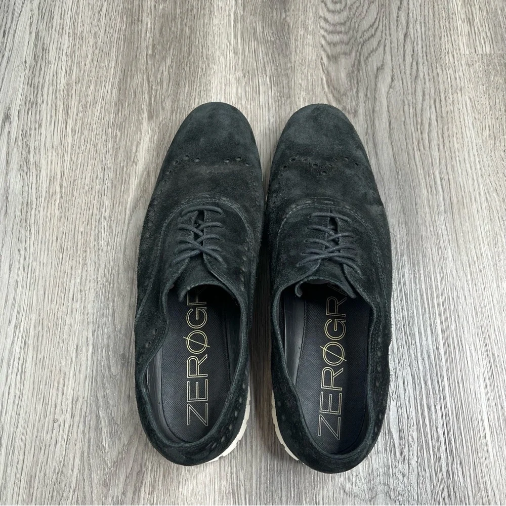 Cole‎ Haan Zerogrand Black Suede Leather Wingtip Oxford Men’s Size 11.5 C23740